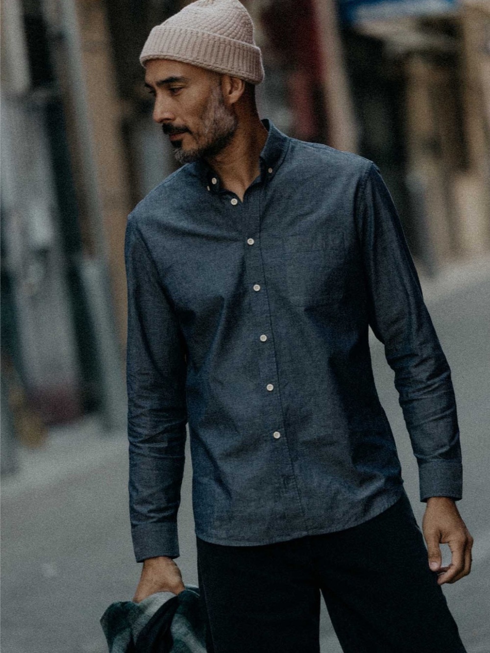 Taylor Stitch The Jack Chambray Button Down Long Sleeve Shirt Large